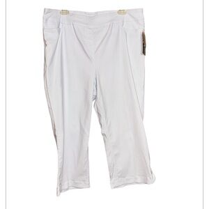 Slim Sation Multiples NWT white ankle tummy control pull on pants size 18